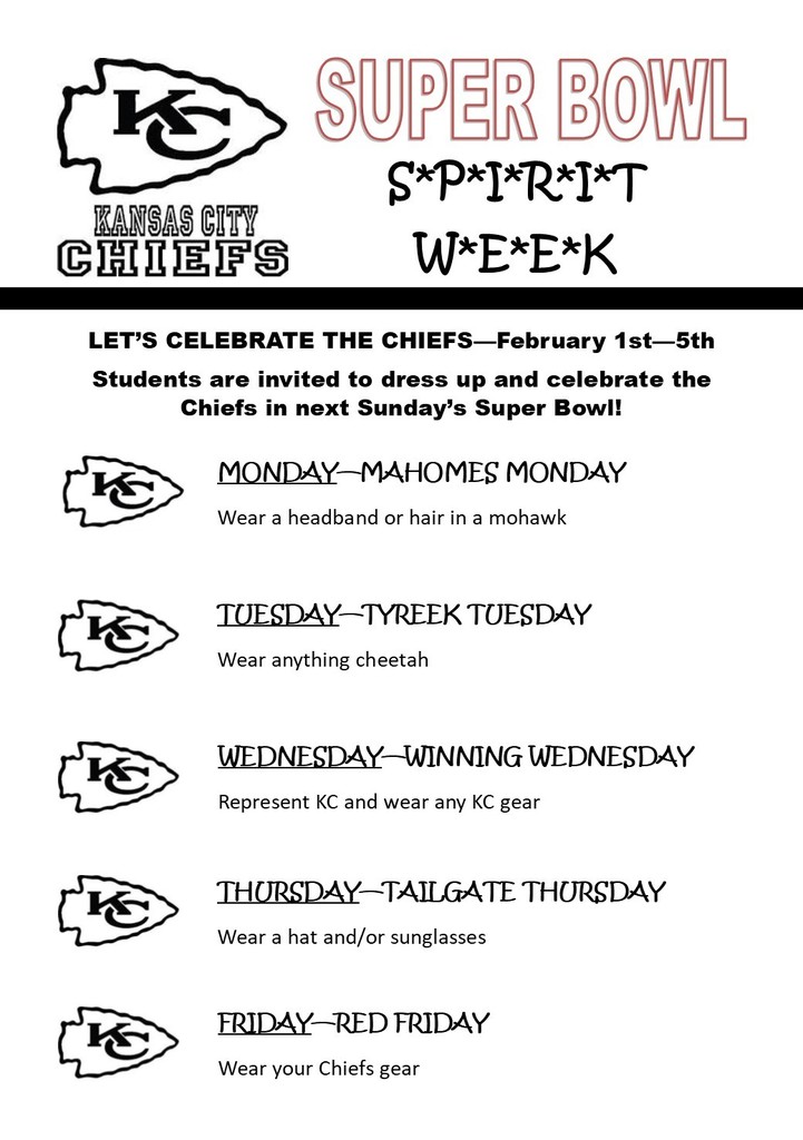 Chiefs Spirit Days